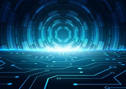 High tech technology geometric Stock Illustration