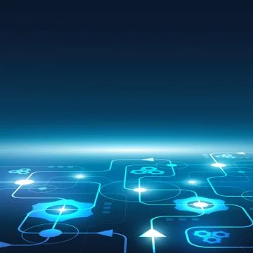 High tech technology geometric Stockillustratie