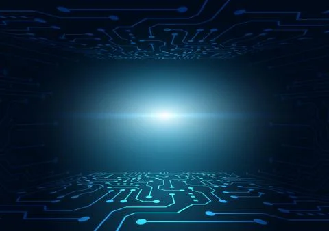 High tech technology geometric Stock Illustration