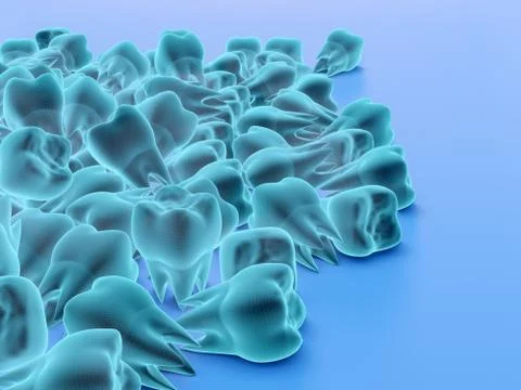 High tech teeth molars Illustrazione stock