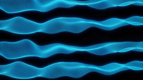 High-Tech Template with Cyan Digital Data Flow on a Black Background Stock Footage 314474534