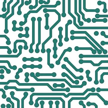 High tech vector background. Processor chip, technology and engineering Illustrazione stock