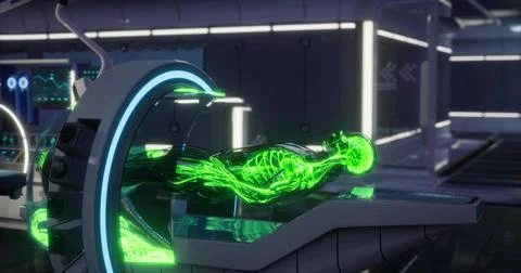 High tech visualization of blood vessels in a scientific laboratory setting Stock Illustration