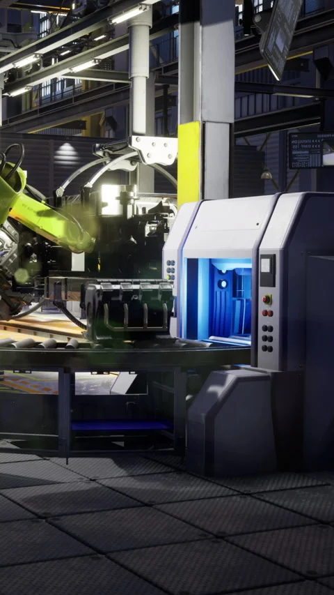 High tech workshop showcasing innovative machinery and advanced equipment Stock Footage 331694068
