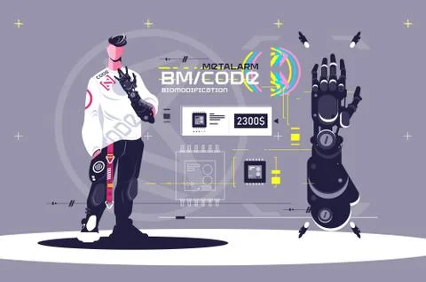 High technological biomodification Illustrazione stock