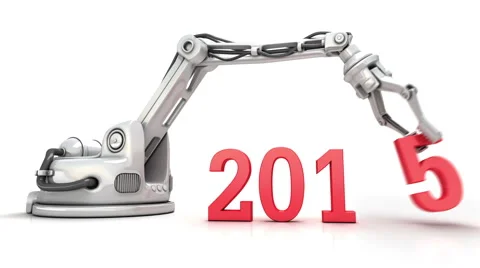 High Technology 2015 New Year. Christmas  3d animation. Stock Footage 44041080