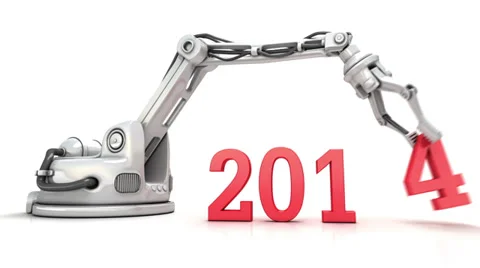High Technology 3d New Year animation. Stock Footage 32904630