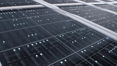 High technology background. Seamless loop of abstract blinking lights with boke. Stock Footage 143415434