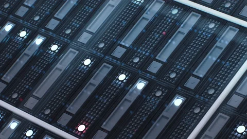 High technology background. Seamless loop of abstract blinking lights with bokeh Stock-Footage 144330553