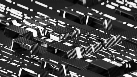 High technology black and white loop animated background Stock Footage 278524330