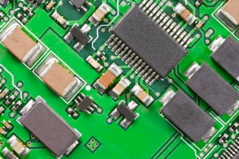 High technology circuit board macro close up Stock Photos