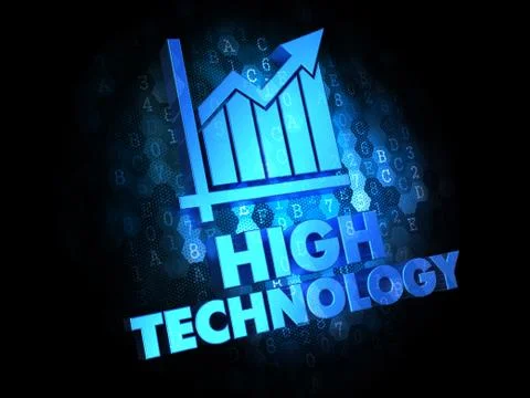 High Technology on Dark Digital Background. Stock Illustration