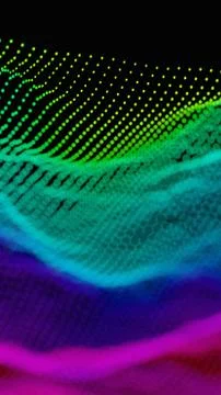 High technology, data grid visualization, information flow. Digital 3D render Stock Illustration