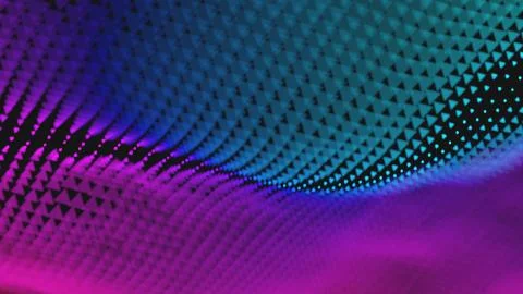 High technology, data grid visualization, information flow. Digital 3D render Illustrazione stock