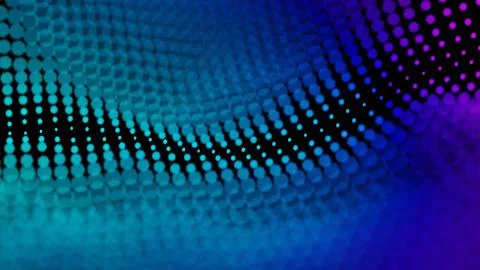 High technology, data grid visualization, information flow. Digital 3D render Stock Illustration