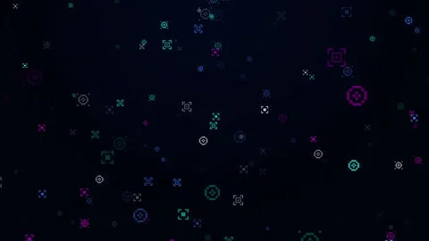 High technology digital neon glowing, high technology digital background Stock Footage 346802505