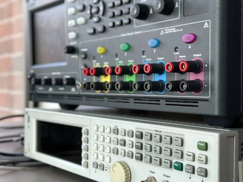 High technology electronics test and measurement equipment Stock Photos