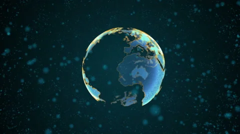 High technology globe with particles Stock Footage 41490722
