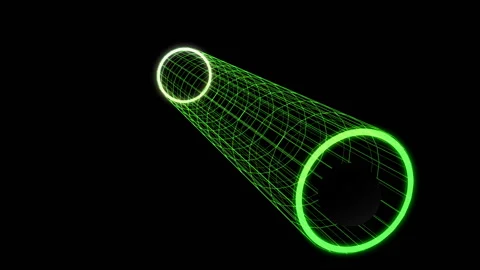 High technology in heavy industry. Wireframe tube, steel pipes Stock Footage 104624362