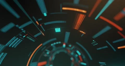 High technology motion graphic background, circle elements Stock Footage 155211579