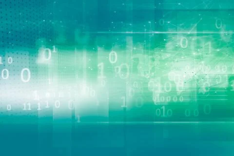 High technology screen with digital binary codes background  concept series Stock Illustration