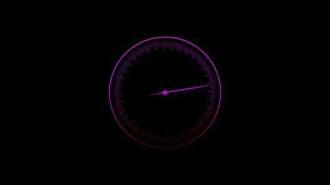 High-technology speedometer and moving pointer, racing speed counter illust.. Stock Illustration