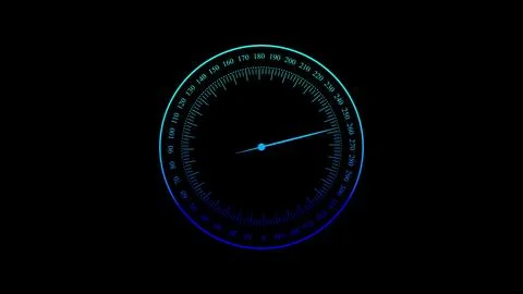 High-technology speedometer and moving pointer, racing speed counter illust.. Stock Illustration