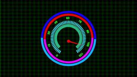 High-technology speedometer and pointer, racing speed counter illustration .. Illustrazione stock
