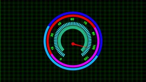 High-technology speedometer and pointer, racing speed counter illustration .. Stock Illustration