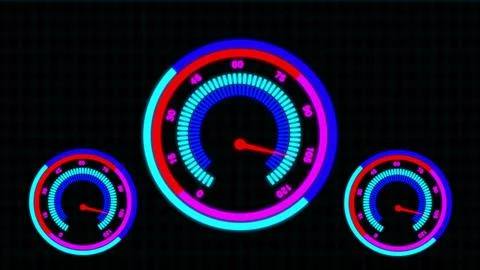 High-technology speedometer and pointer, racing speed counter illustration .. Stockillustratie