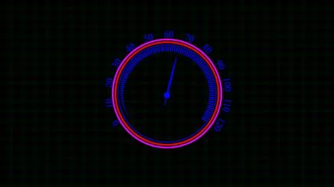 High-technology speedometer and pointer, racing speed counter illustration .. Stockillustratie