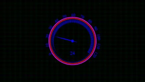 High-technology speedometer and pointer, racing speed counter illustration .. 스톡 일러스트