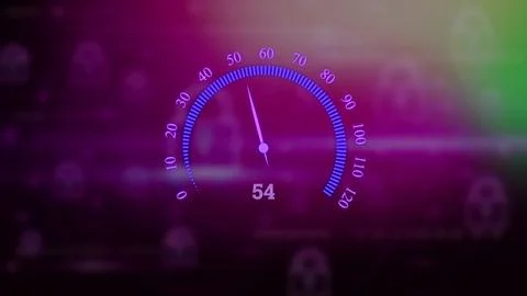 High-technology speedometer and pointer, racing speed counter illustration .. 스톡 일러스트