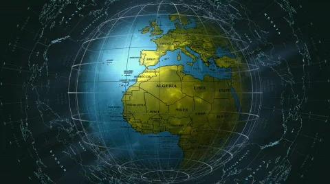 High Technology Themed Animated Globe Background 스톡 동영상 454574