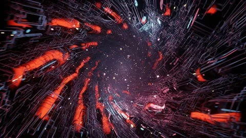 High Technology Vj Tunnel Loop background Stock Footage