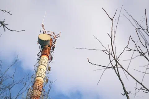 High Telecommunication Tower Stock Photos