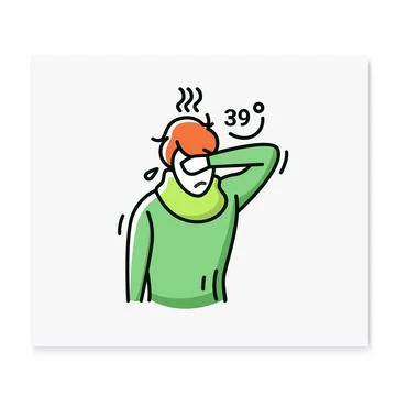 High temperature color icon Stock Illustration