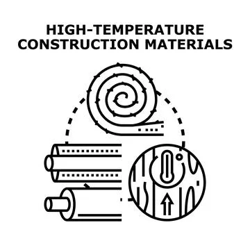 High temperature construction materials developing new technologies Illustrazione stock