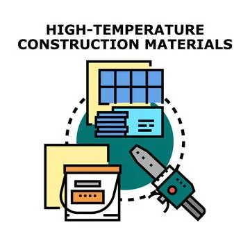 High temperature construction materials for renovation work Stock Illustration