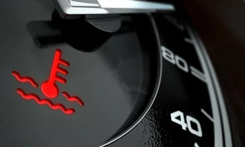 High Temperature Dashboard Light Stock Illustration