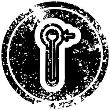 High temperature distressed icon Stock Illustration