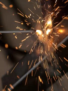 High-temperature electic welding Stock Photos