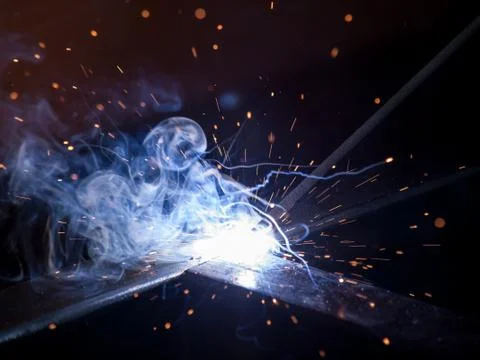 High-temperature electic welding Stock Photos
