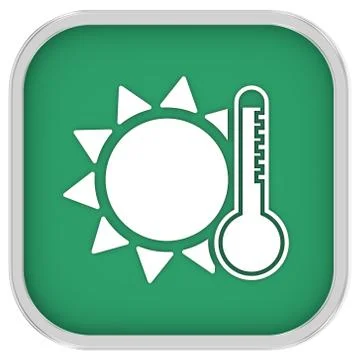 High temperature sign Illustrazione stock