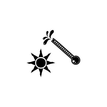 High temperature thermometer icon. Element of weather elements illustration Illustrazione stock