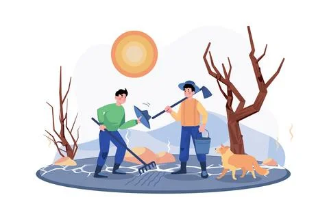 High Temperatures Illustration concept on white background Stock Illustration