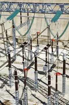 High tension station Stock Photos
