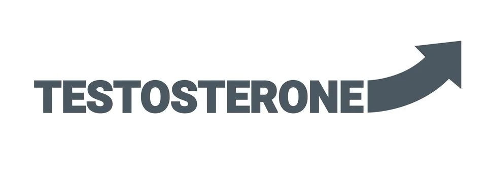 High testosterone level icon. Laboratory treatment testosterone high arrow Stock Illustration