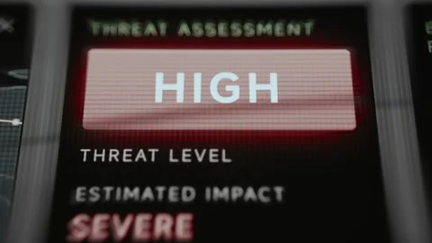 High Threat Assessment With Severe Estimated Impact 4K Stockbeeldmateriaal 341325833