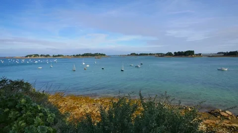 A high tide in Brittany 4K Stock Footage 260939544